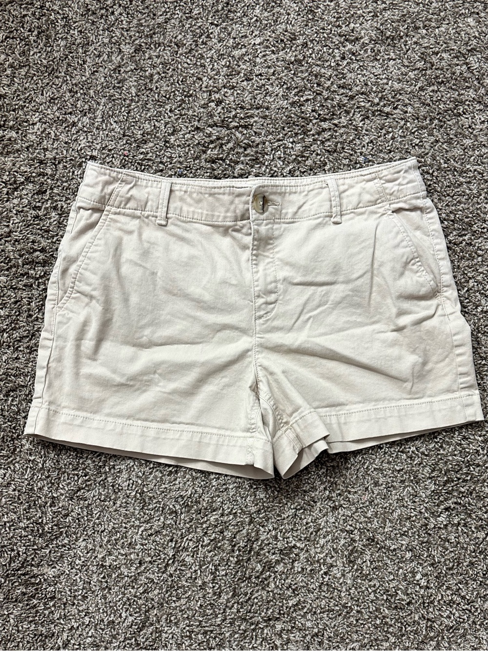 LOFT Khaki/Tan The Washed Twill Shorts Woman Size 10 Bermudas